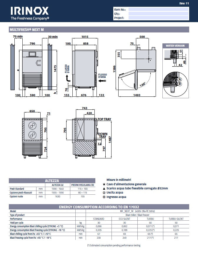 Irinox - Abbattitore Rapido di temperatura MULTI FRESH NEXT M EXELLENCE