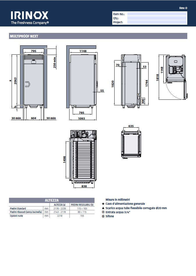 Irinox - Armadio fermalievita MULTIPROOF NEXT