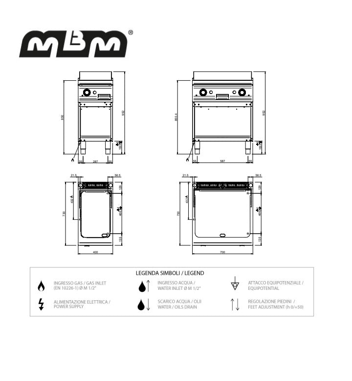 MBM - Piastra cottura DOMINA PRO 700 FTBG77ALR