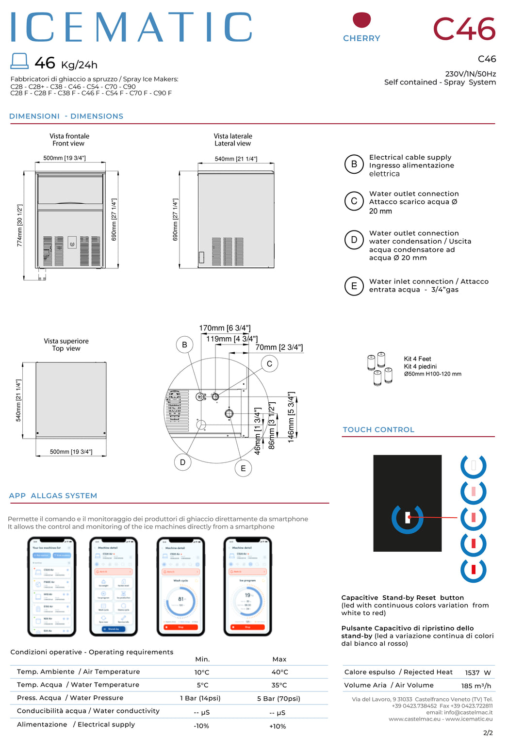 ICEMATIC - Macchina del ghiaccio CHERRY C46