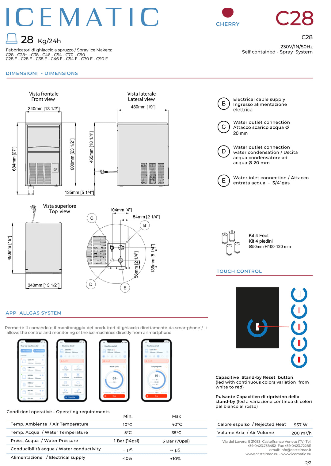 ICEMATIC - Macchina del ghiaccio CHERRY C28