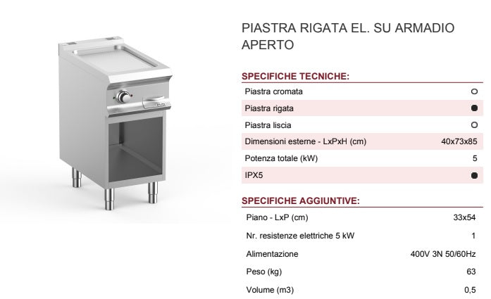 MBM - Piastra cottura DOMINA PRO 700 FTBE74AR