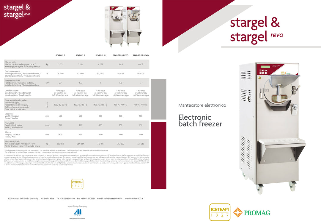 Iceteam - Mantecatore elettronico Promag Stargel 12 Revo