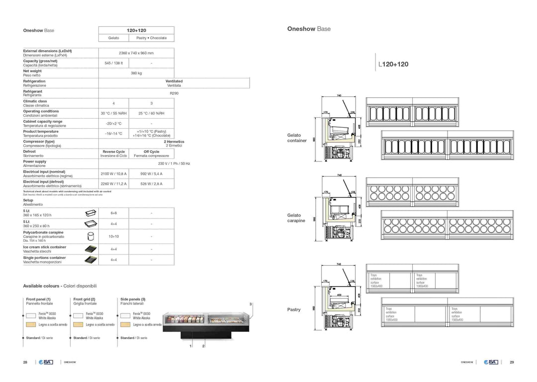 Isa Italy - Vetrina gelato professionale ONE SHOW