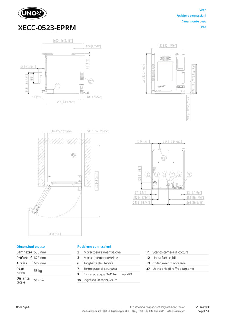 UNOX - Forno CHEFTOP MIND.Maps™ COMPACT PLUS 5 teglie XECC-0523-EPRM