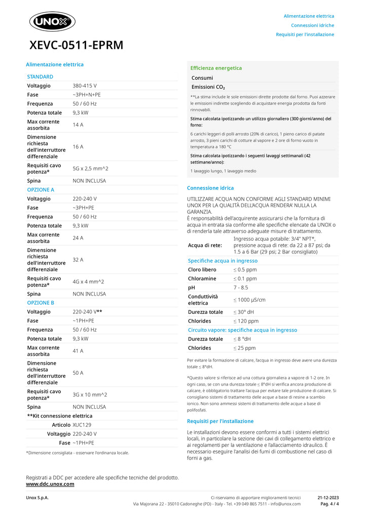 UNOX - Forno CHEFTOP MIND.Maps™ PLUS 5 teglie XEVC-0511-EPRM