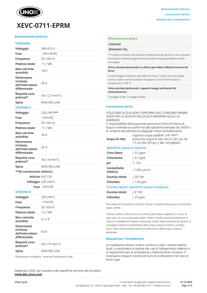 UNOX - Forno CHEFTOP MIND.Maps™ PLUS 7 teglie XEVC-0711-EPRM