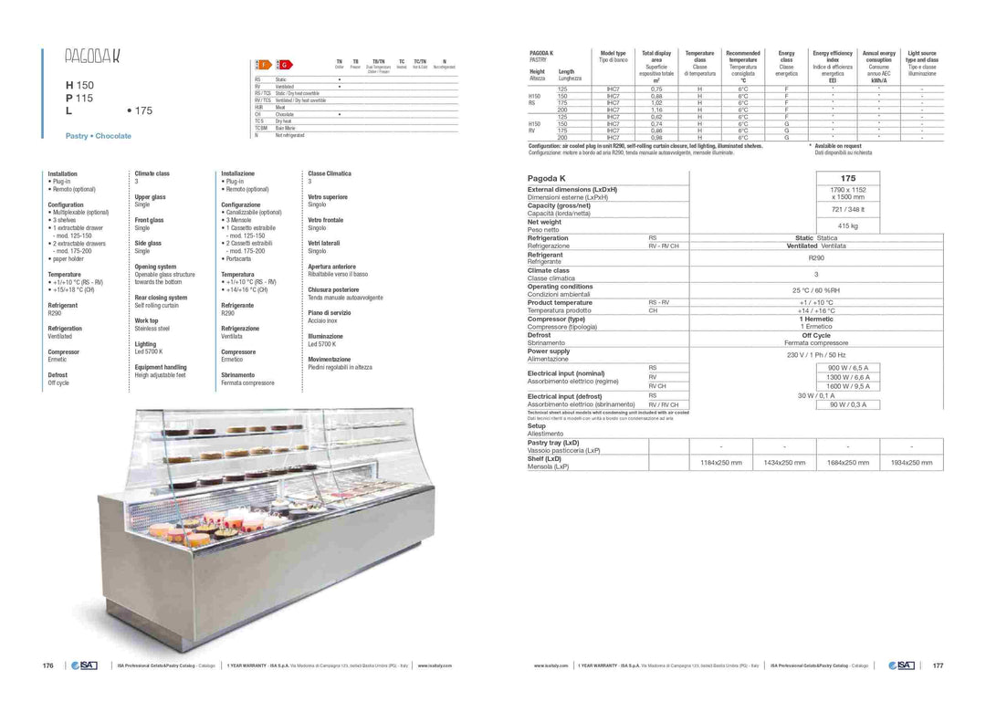 Isa Italy - Vetrina pasticceria PAGODA K